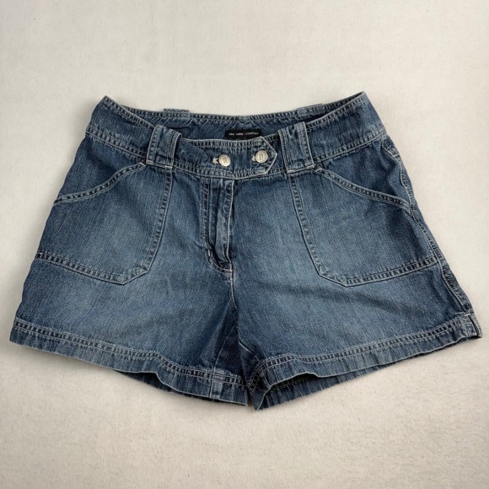 New York &‎ Company Blue Denim Utility Shorts Womens 8 Medium Wash Cotton Y2K